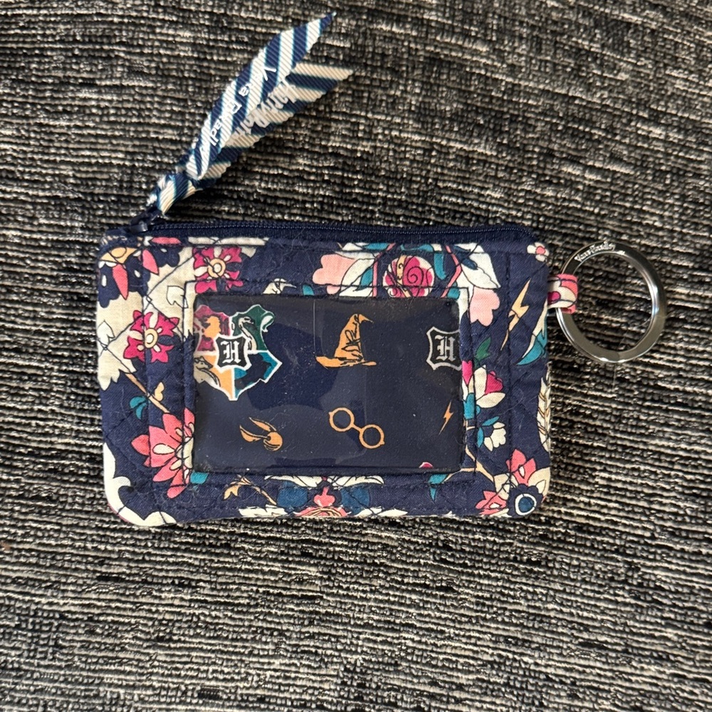 Vera Bradley Floral Navy ID Wallet. This is from the Harry Potter collection.